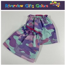 New Style Sock Protectors / Sock Savers / Burr Guards / Gaiters (Double Thickness and Reversible) - Pink/Purple Camo